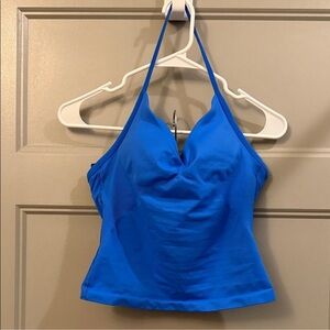 Dfyne Blue Halter Neck Women's Top